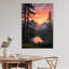 Art mural en verre trempé Mountain Lake Sunset-133241086