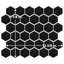 Carreau de mosaïque de plancher et de mur en porcelaine noire 11-1 / 8 po x 12-5 / 8 po Metro