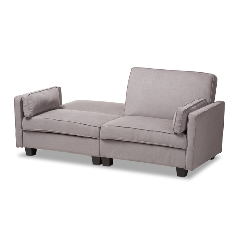 Canapé-lit Austine, Mélange de polyester gris clair