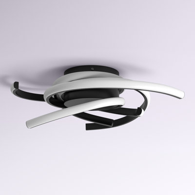Doner 1 - Light 22.05'' Unique/Statement Modern Linear Dimmable White Light LED Flush Mount