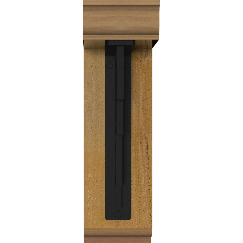 Support de fer simple 4 "Eris, H 16 po x P 14 po, Cèdre rouge de l'Ouest l 3 1/2 po x T 2 po (lisse