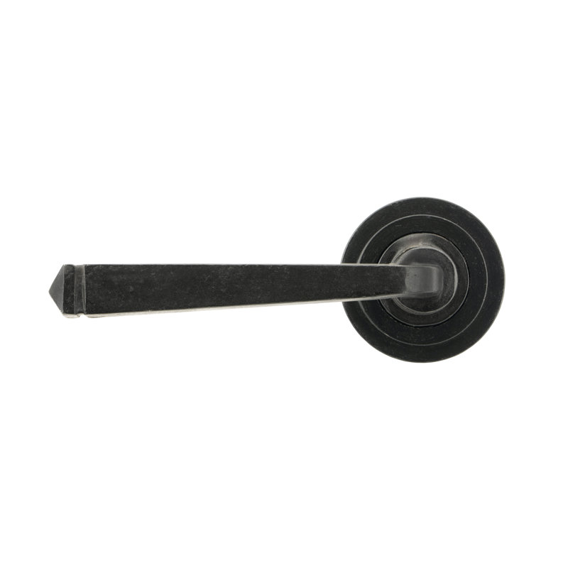 Avon Round Lever on Rose Set (Art Deco), External Beeswax