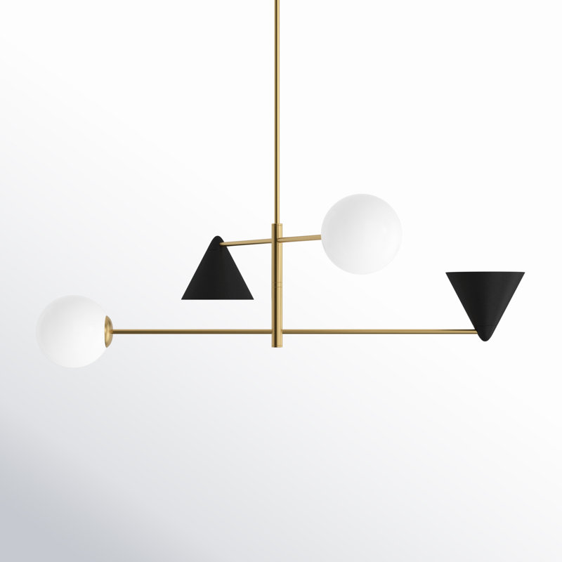 Cosmo 4 - Light Chandelier, White, 16.12" H x 48" W x 48" D
