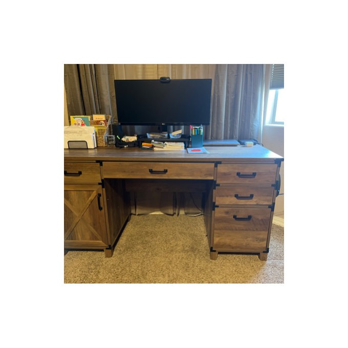 Trent Austin Design Nguyen 59 '' Executive Desk with Drawers