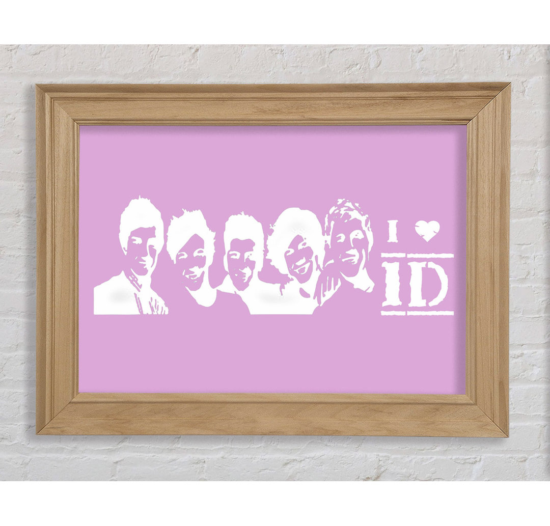 Musik Zitat I Love 1 Direction Pink - Bilderrahmen Kunstdrucke