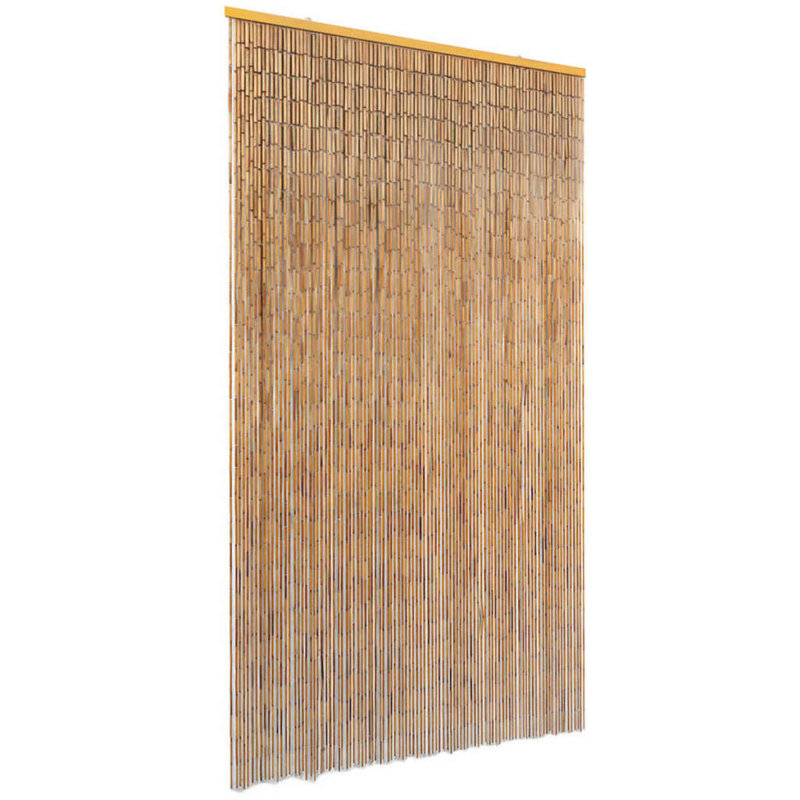  Rideau de porte à moustiquaire en bambou 100 x 200 cm
