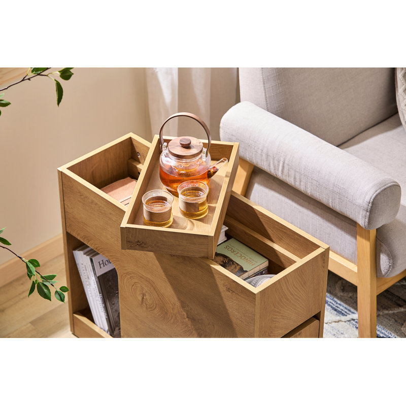 75cm W Manufactured Wood Bedside Table