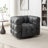Ashyiah 38" Wide Tufted Swivel Chair with Square Arm-90379850