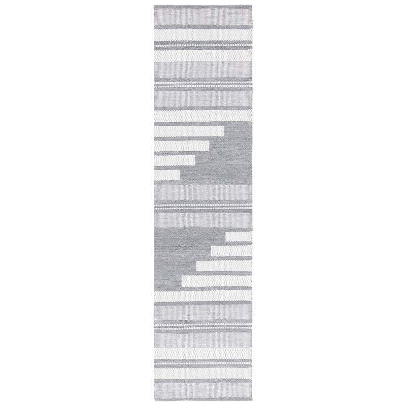 Kilim Hand Woven Performance Striped Rug, Runner 2'3" x 9'