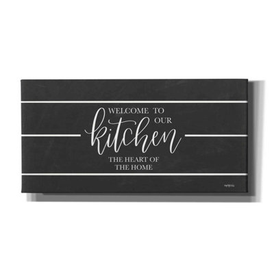 «Welcome to Our Kitchen» par imperfect Dust - Art textuel sur toile tendue