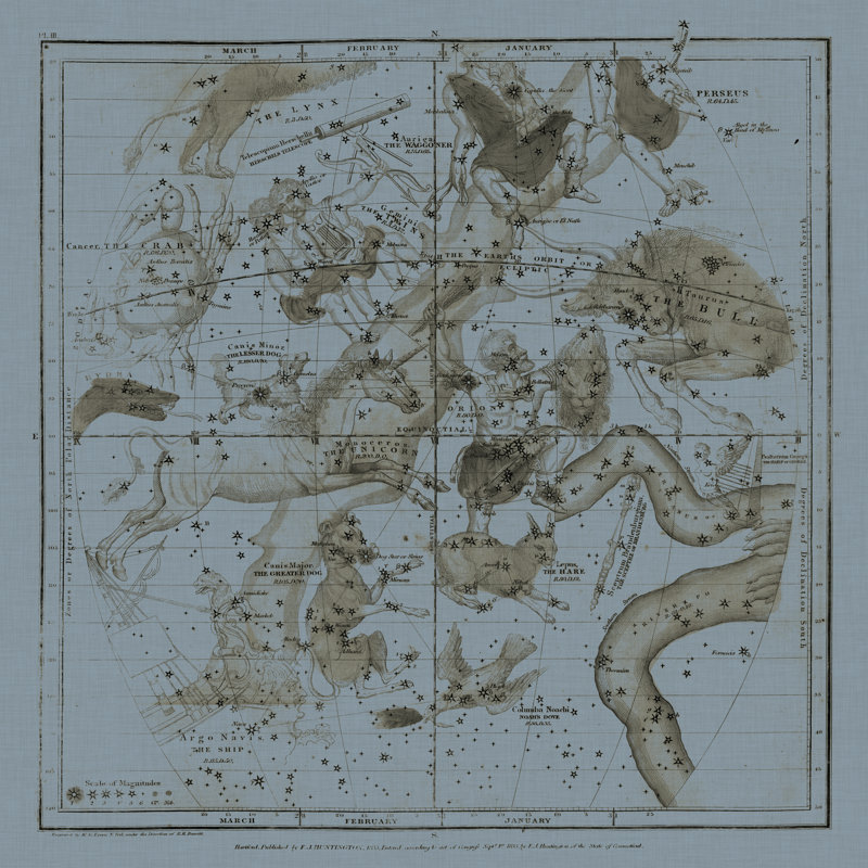 Zodiac II - Wrapped Canvas Print, 30cm H x 30cm W x 3.8cm D