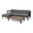 L-SHAPE SOFA SET, DARK GREY