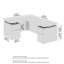 Bureau debout à hauteur ajustable en L avec tiroirs Bush Business Stratus-114509249