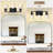 Modern 3-Light Dimmable LED Bathroom Vanity Fixture With Brushed Finish And Crystal Bubble Glass-1295972131