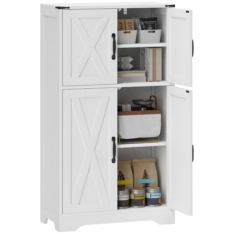 Armoire de rangement garde-manger avec portes de grange