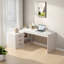 Bureau en L en bois massif avec armoire latérale-114314029