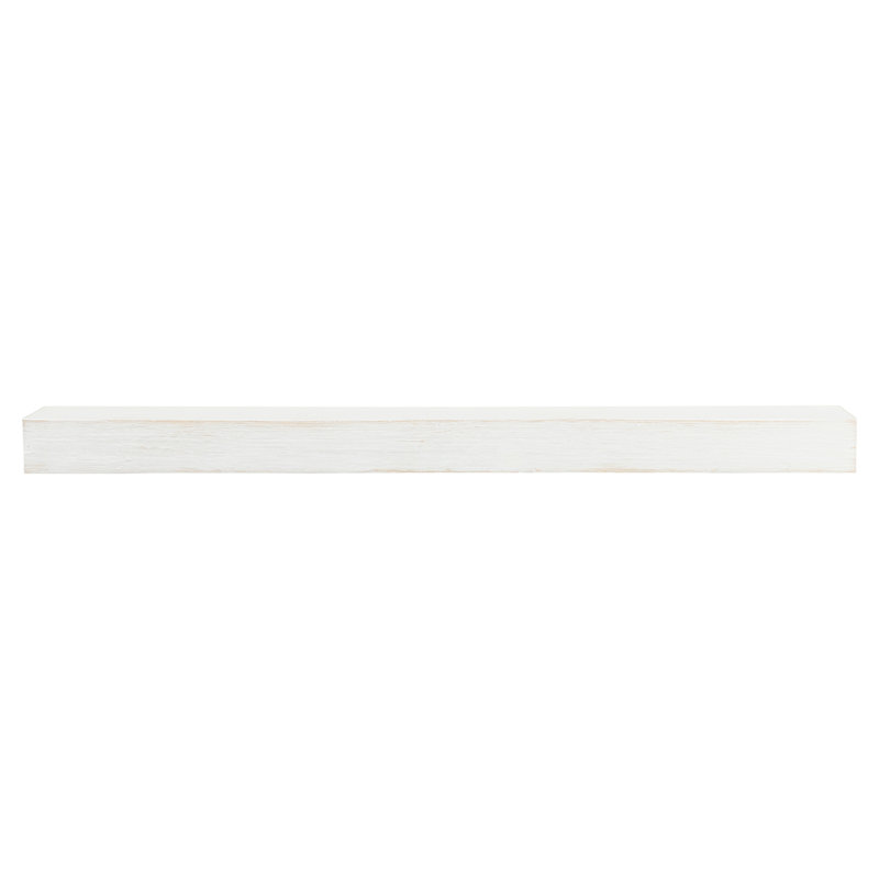 Tablette de cheminée rustique en bois - fabriquée et usinée à la main aux États-Unis, Blanc, 4", 72 po de longueur