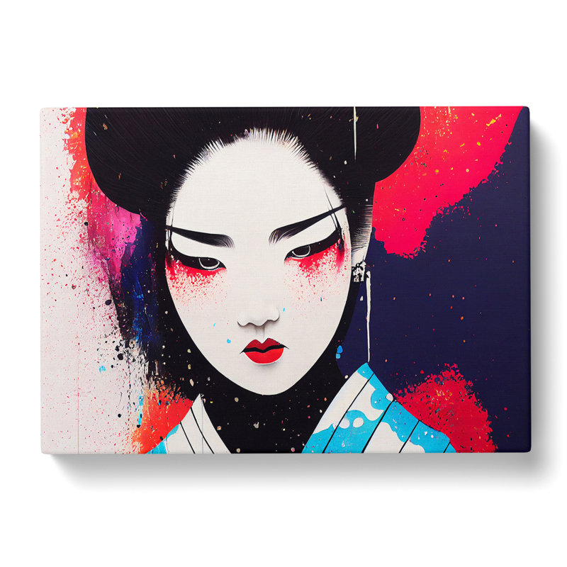 A Splashed Geisha - Wrapped Canvas, 35cm H x 50cm W x 3cm D