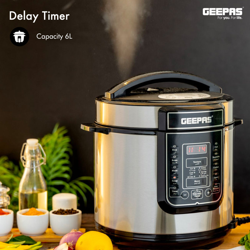 Electric Pressure 6L Slow Cooker