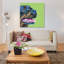« rottweiller on lime, square » par kirstin en bois, impression sur toile-31919133-73550931-73550932