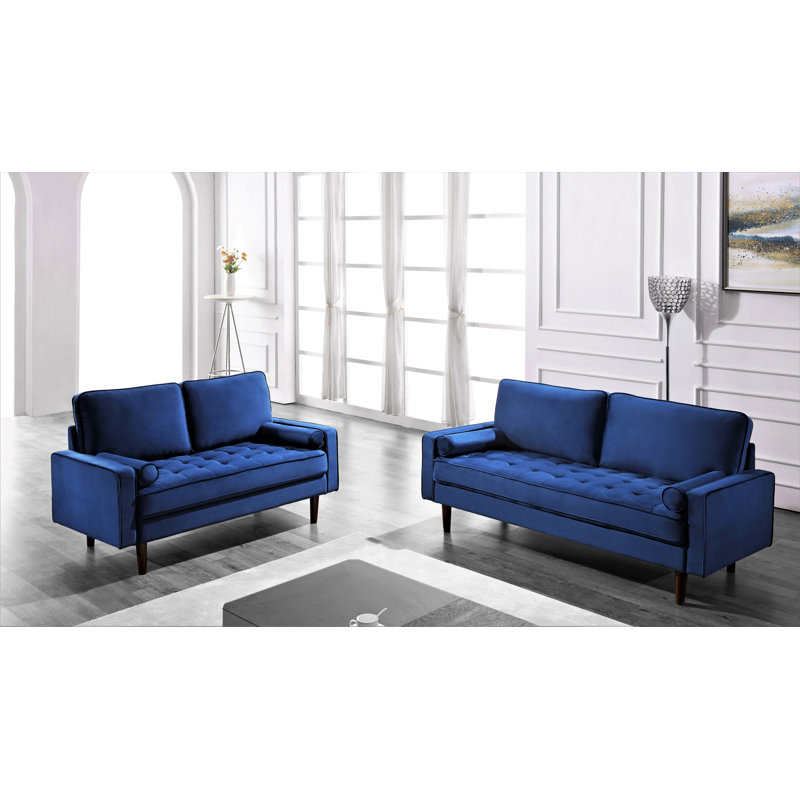 Ensemble de salon 2 pièces Hazen, Robe bleue