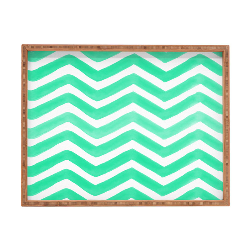 Bamboo Tray, Turquoise