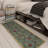 Ottohome Non-Slip Floral Leaves Area Rug For Living Room, Hallway, Entryway Rug, Seafoam Green-411517532