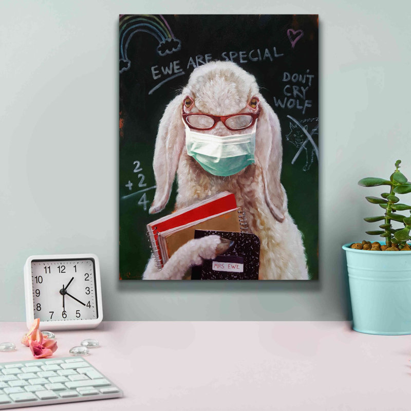 «Back To School Teacher» par Lucia Heffernan, H 16 po x l 12 po x P 0,75 po