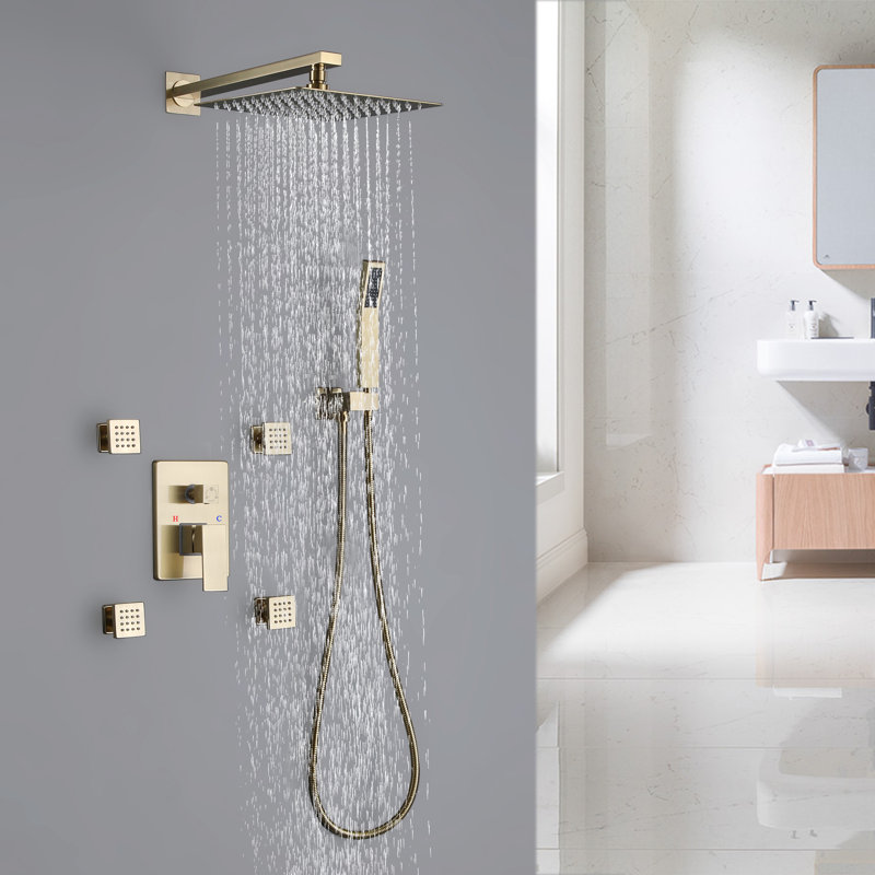 All-In-One Kit with Rough in-Valve, Gold