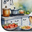 Tapis de séchage English Bulldog The Chef