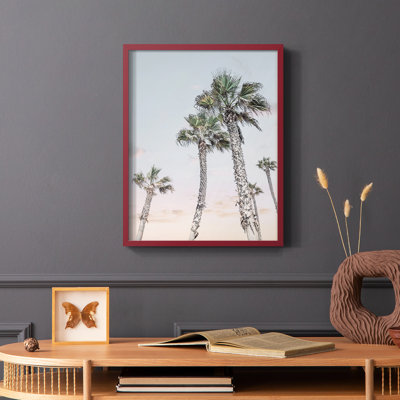 «Palms Up», reproduction encadrée - bois massif