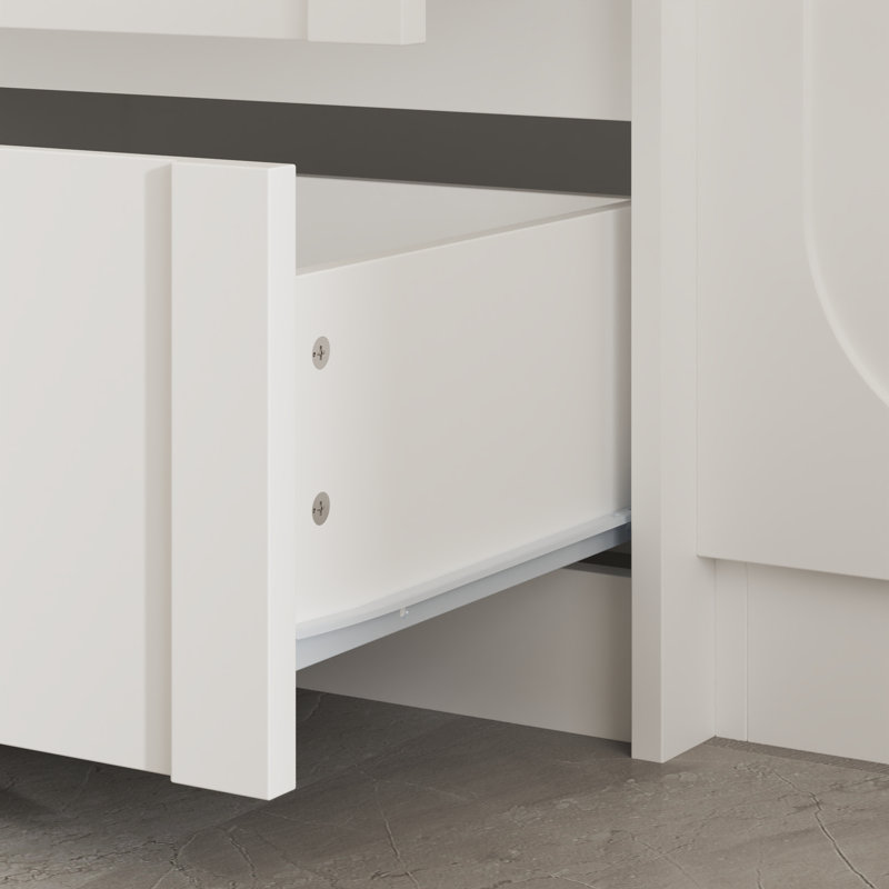 3-Piece Closet System With Dresser, Tempered Glass Doors