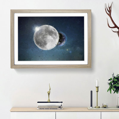 Earth Behind the Moon - Picture Frame Graphic Art Print