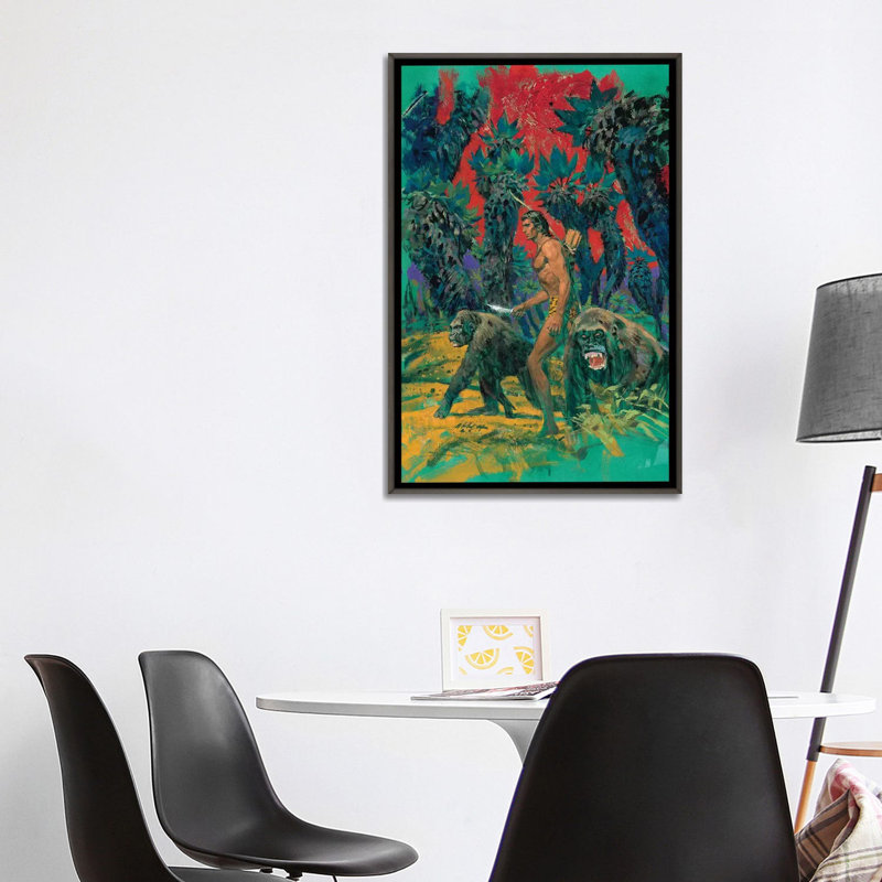 «Tarzan & the Mad Men» par Robert Abbett - reproduction d'art, H 40 po x l 26 po x P 1,5 po