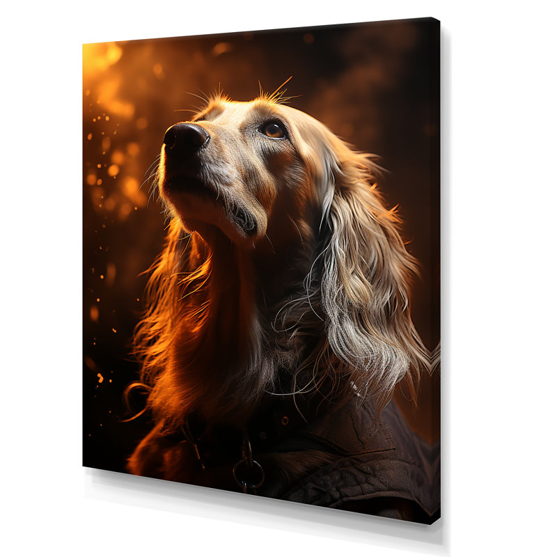 «Popart Saluki Portrait II», reproduction sur toile, Toile tendue, H 32 po x l 16 po x P 1 po