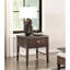 Table de bout rectangulaire en bois avec et tiroir, brun