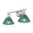 Orwell 2-Light Vanity Light in Pewter with Pine Green-1977714444