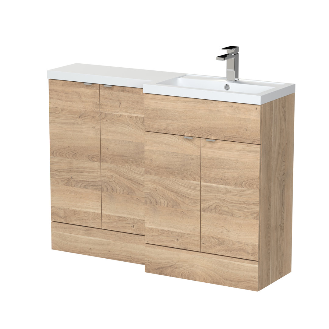 Single Bathroom Vanity with Drop In Polymarble Basin