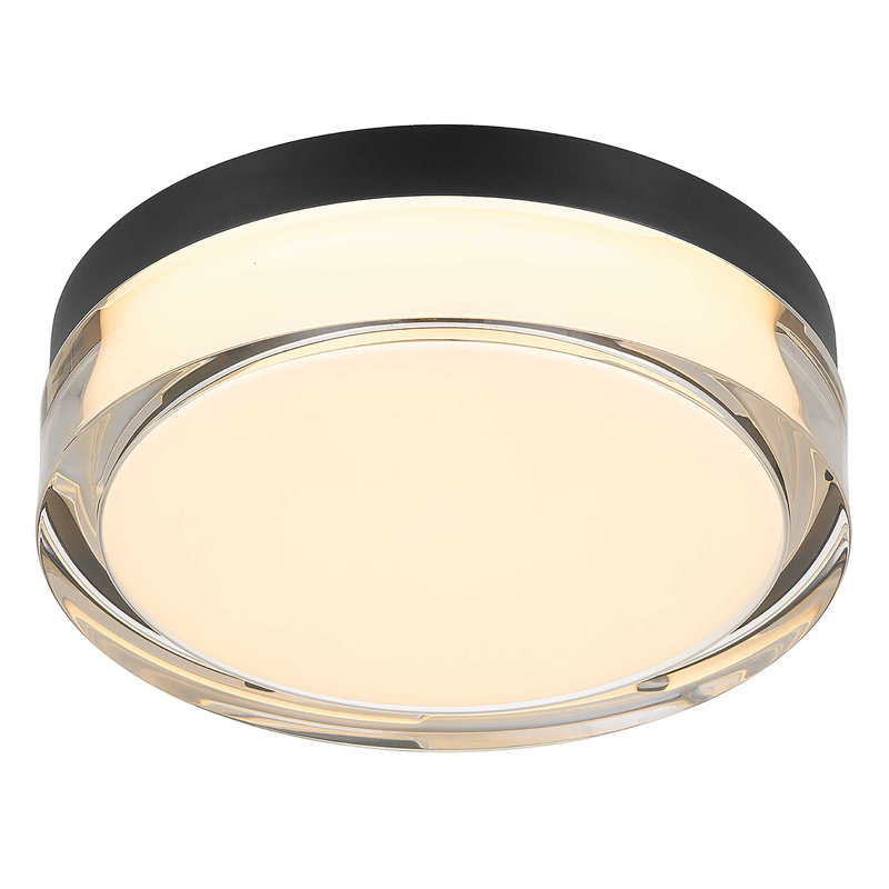 Inegrated LED Flush Mount, Black, 2.5" H X 9" W X 9" D