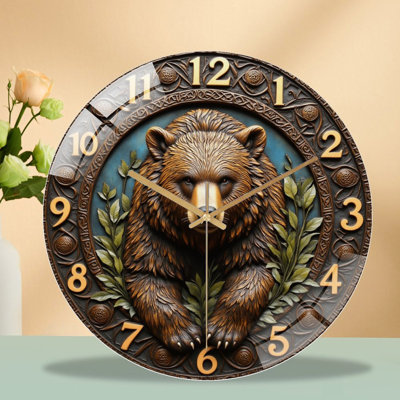 Horloge murale ours 12 po