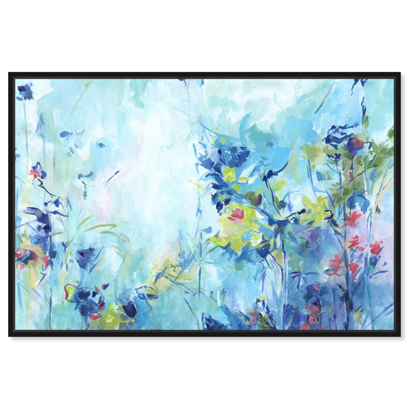 Art mural sur toile Botanical Journey, H 25 po x l 37 po, Cadre flottant noir