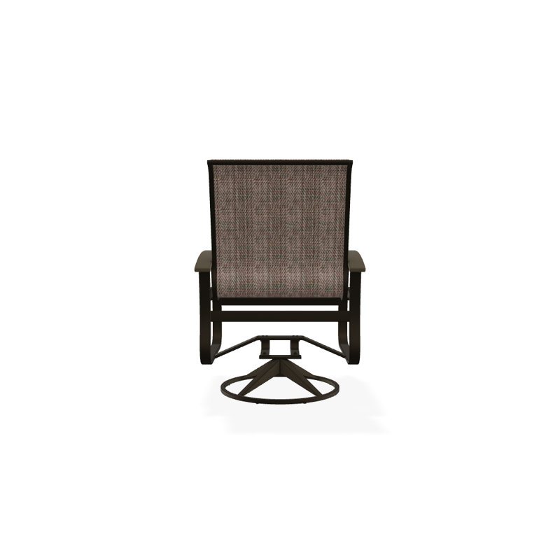 Belle Isle Outdoor Dining Armchair, Black 5D Sunbrella®, Beachwood P40, Textured Beachwood