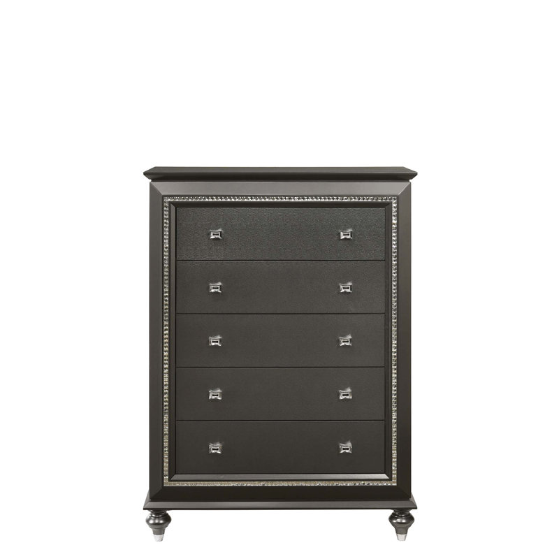 Commode de finition Kaitlyn, Gris argenté