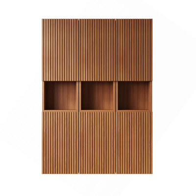 41-Inch Bathroom Wall Mounted Cabinet, Composed Of 6 Cabinets With Doors, Suitable For Bathroom, Living Room, And Laundry