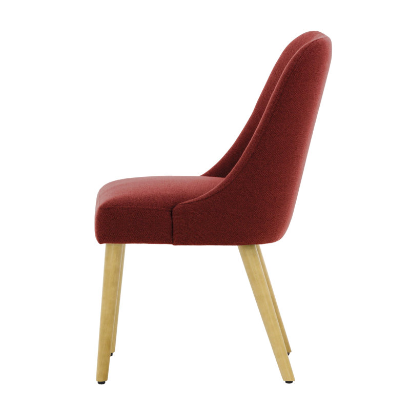 Lexi 48cm H Velvet Upholstered Side Chair, Burgundy