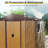 8 Ft X 4 Ft Outdoor Metal Storage Shed With Window And Metal Foundation For Backyard, Patio, Lawn-119307138-119307137