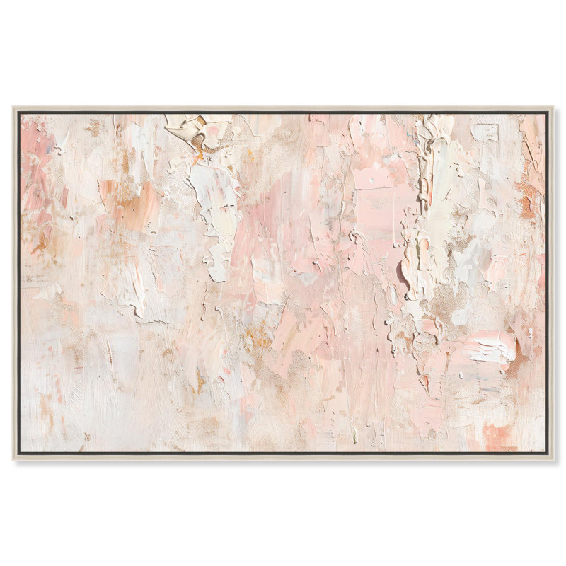 Impasto Layers sur toile texturée abstraite par Art Remedy, Encadrement argenté, H 31 po x l 46 po