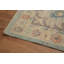 Tapis bleu clair à motif floral Oushak 9 x 12