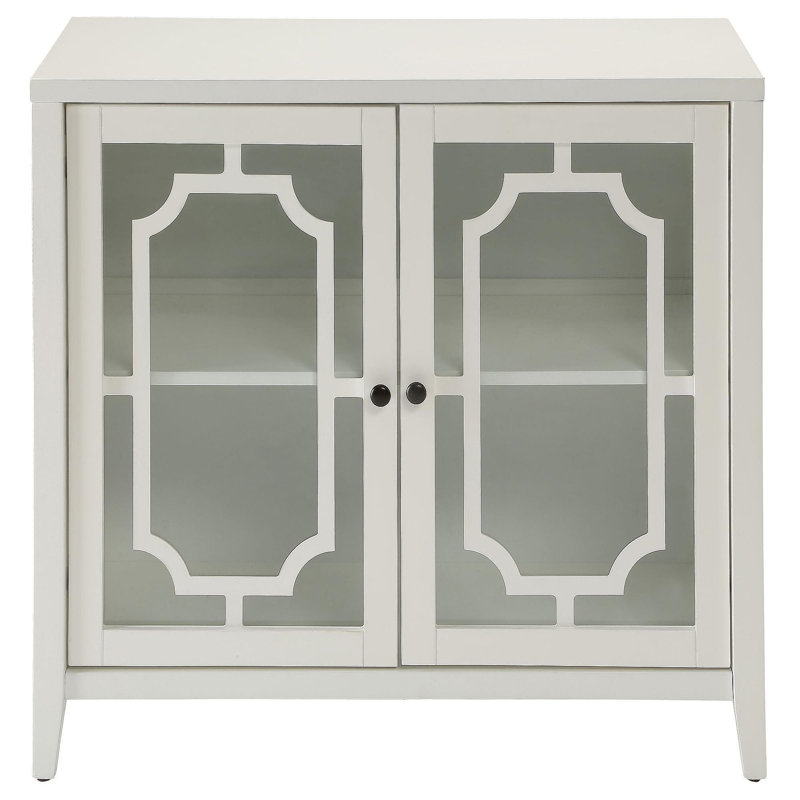 White Console Table With 2 Doors