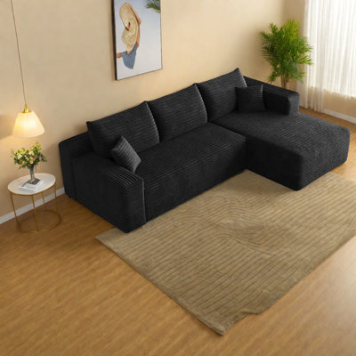 Canapé modulaire en velours côtelé 94 po